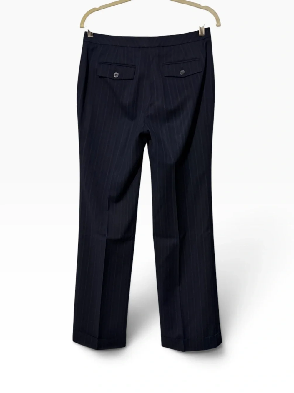 Brooks Brothers Women’s Navy Pinstripe Wool Pantsuit Blazer & Trousers Size 4